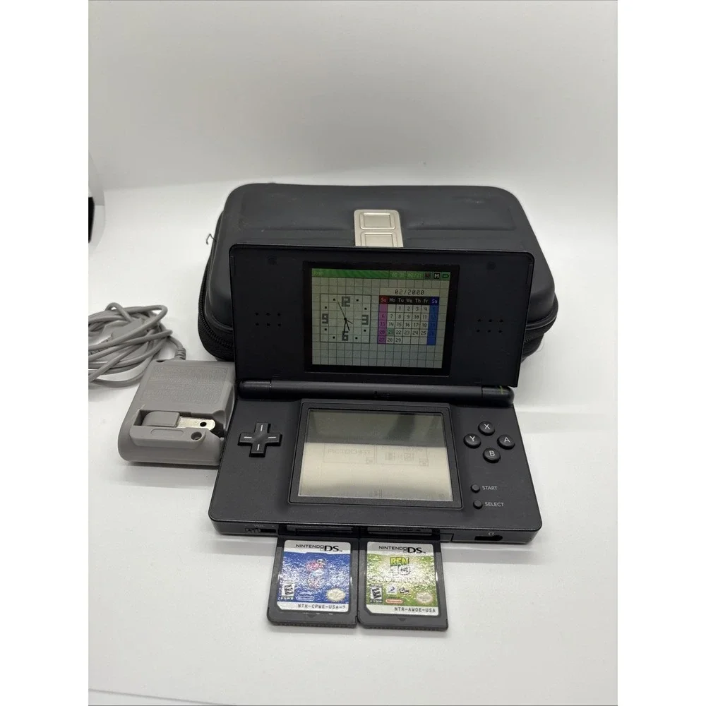 Nintendo DS Lite Console USG-001 with charger - Black, READ DESCRIPTION Tested!!